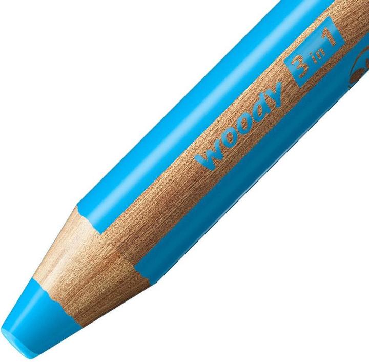 Image du produit STABILO woody 3 en 1 crayon de couleur (Bleu cyan, 1 x)