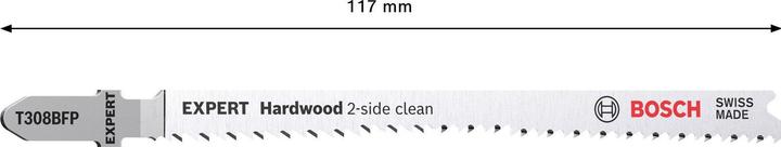 Produktbild Bosch Professional Zubehör EXPERT ‘Hardwood 2-side clean’ T 308 BFP Stichsägeblatt, 5 Stück