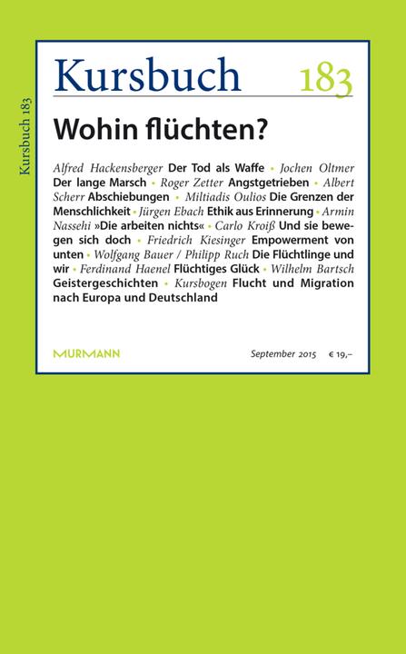 Produktbild Kursbuch 183 (Peter Felixberger, Armin Nassehi, Deutsch)