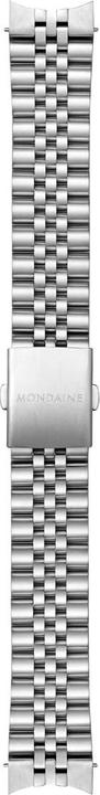 Actual product image Mondaine MST.4101B.SJ Stop2go Horloge - Station clock - Saffier glass - Staal - Zilver - 41 mm breed - (Swiss made, 41 mm)