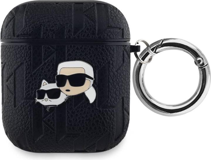 Karl Lagerfeld KLA2PGKCPK AirPods 1/2 cover czarny/black Monogram Karl & Choupette Head (Headphone sleeve)
