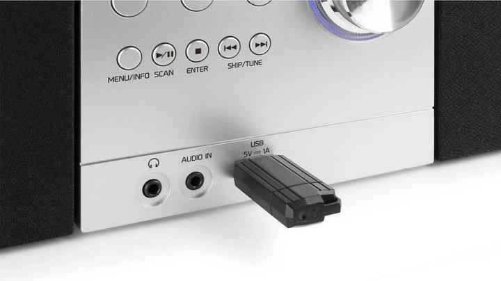Image du produit Audizio Micro-chaîne Hi-Fi Metz Aluminium (Bluetooth, Lecteur de CD, 1x 30 W)