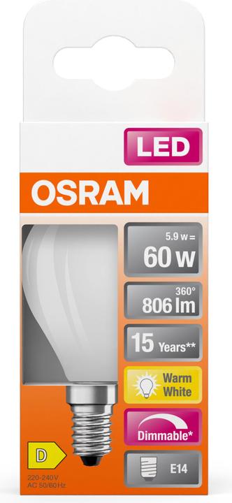 Produktbild Osram Led Retrofit Classic P (E14, 6.50 W, 806 lm, 1 x, E)