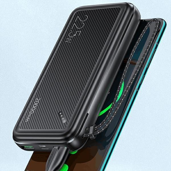 Produktbild Usams Powerbank PB60 20000mAh 22.5W 2xQC3.0+PD Fast Charge czarny/black 20KCD16801 (US-CD168) (20000 mAh, 22.50 W, 22.50 Wh)
