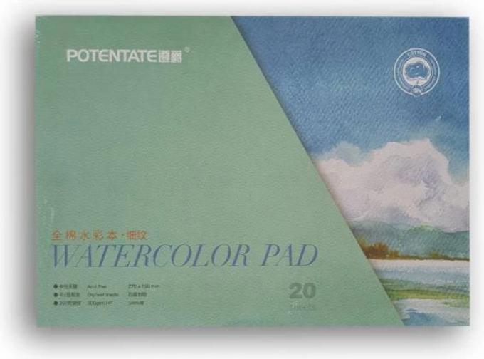 Potentate Aquarellblock Watercolor Pad (Harter Einband)