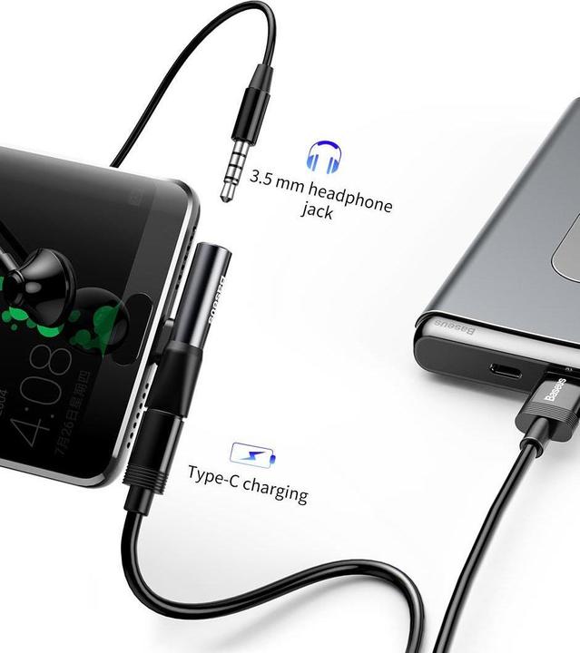 Image du produit Baseus Adaptateur 2in1 USB Type-C (USB Type C, Jack 3.5mm, USB Type C)