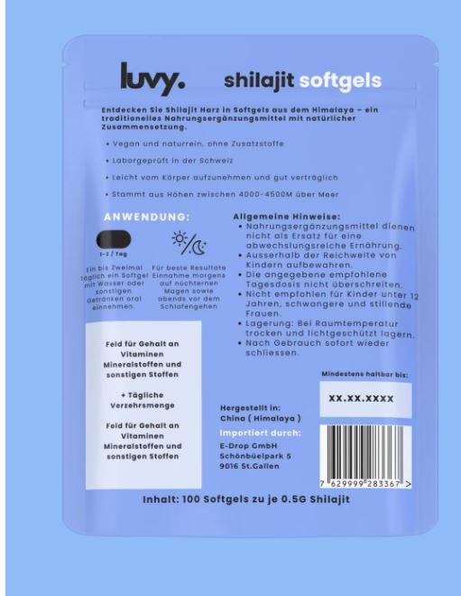 Produktbild Luvy Shilajit (100 Stück, Kapseln, 50 g)