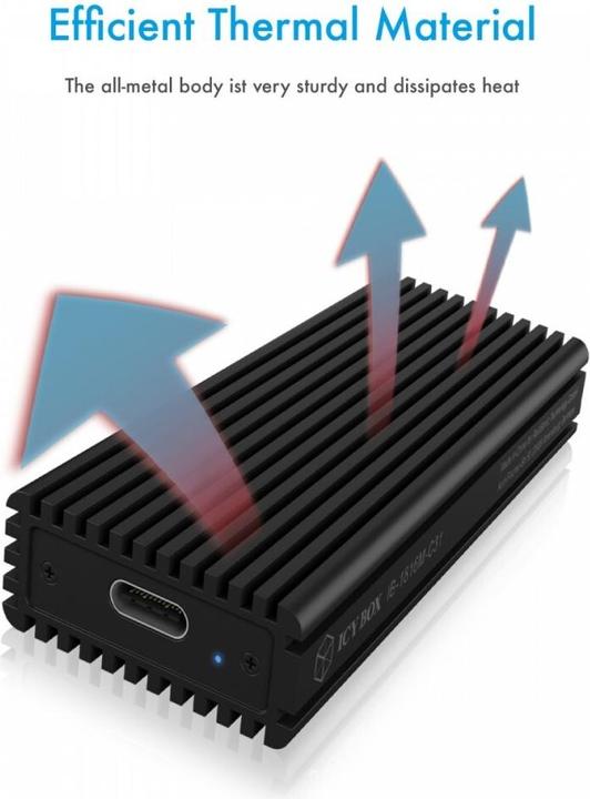 Immagine prodotto Icy Box Est. M.2 Alloggiamento NVMe IB-1816M-C31 (M.2 2280, M.2 2230, M.2 2260, M.2 2242)