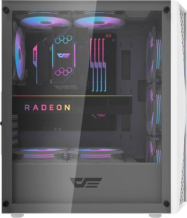 Immagine prodotto Darkflash Tech Case per computer DK352 Plus con 4 ventole (bianco e nero) (ITX, ATX, E-ATX)