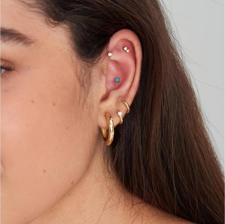 Immagine prodotto Ania Haie Orecchini Double Sparkle Barbell 925 Sterling Silver (Argento 925)