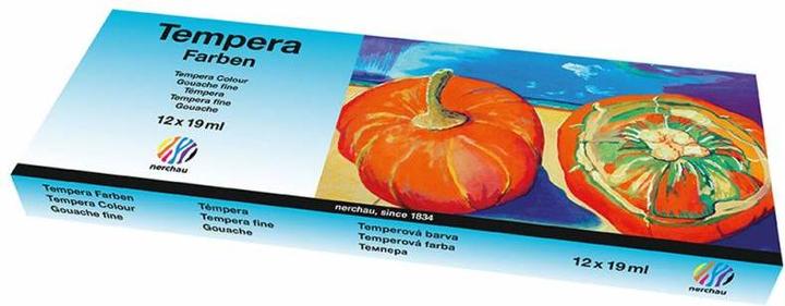 Actual product image Nerchau LUKAS STUDIO GOAUCHE - Premium Quality Artists' Gouache - Starter Set T12 with 12 x 20 ml (Multicoloured, 228 ml)