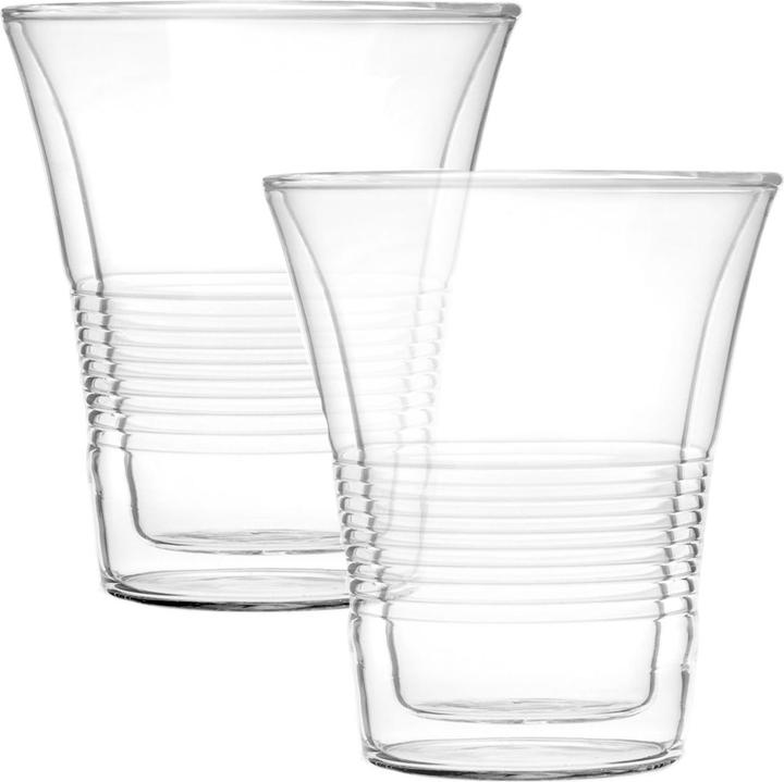 Actual product image Casativo 4er-Set edle Doppelwandgläser mit Riffelung, 220 ml (0.22 l, 4 x)