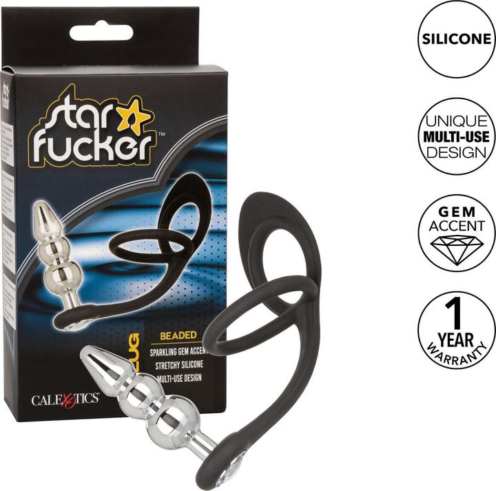 Actual product image CalExotics California Exotics Star Fucker Beaded Plug (17.75 cm)