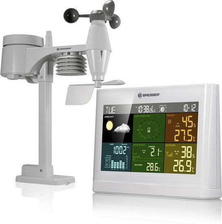 Produktbild Bresser Wetterstation 5-in-1- mit multifunktionalem Aussensensor- mit Regen- und Windmesser weiss