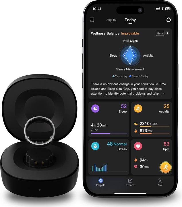 Actual product image RingConn Smart Ring (Gen2) (10, Black)