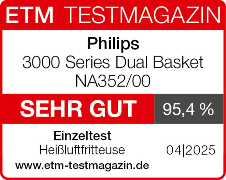 Produktbild Philips Airfryer Dual Basket NA352/00 (EU-Stecker)