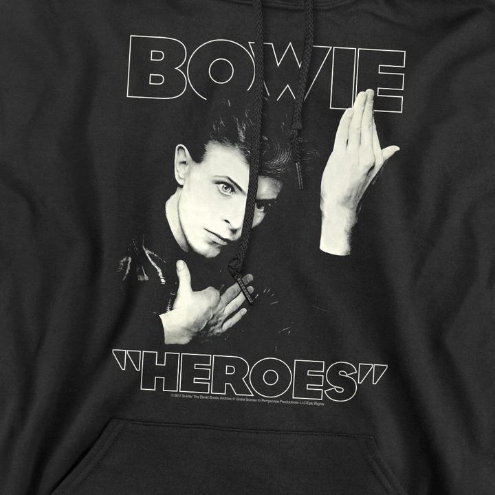 Immagine prodotto David Bowie Heroes Cover Felpa con Cappuccio Uomo (XL)