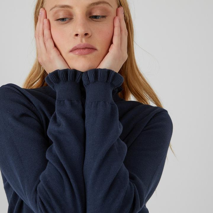 Immagine prodotto La Redoute Collections Maglia con colletto a balze e maniche lunghe (M)