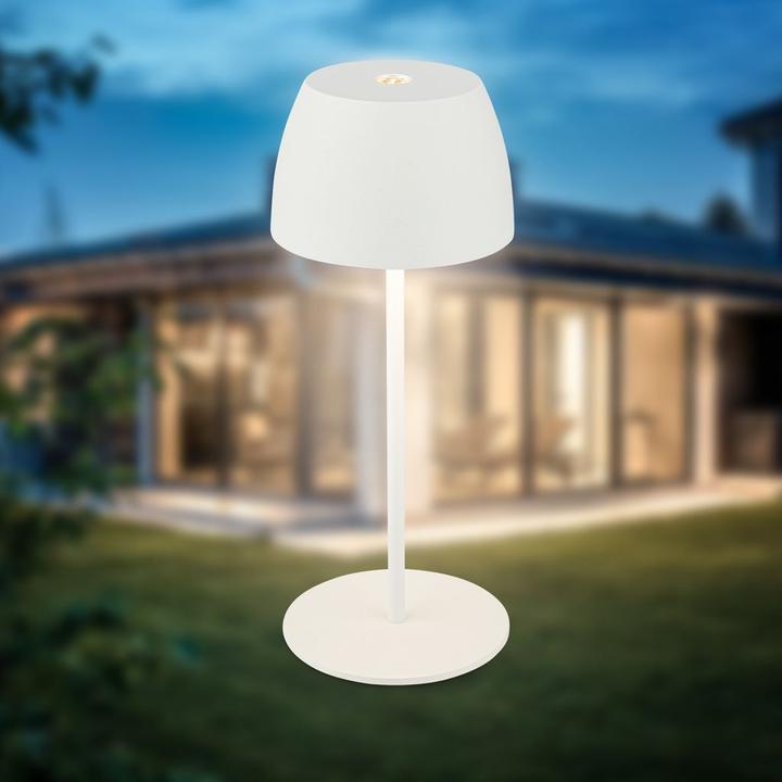 Image du produit B.K.Licht Lampe de bureau LED rechargeable - Mini Touch, blanc