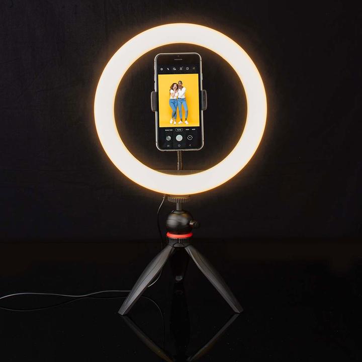 Immagine prodotto Nedis Ringlight | 10 pollici | 120 LED | 2700 - 6700 K | Treppiede | Nero (Anello di luce)