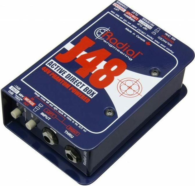 Radial J48-MK2 actieve DI box phantom powered (DI box)