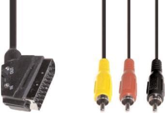 Produktbild E+P VC 119 1.5m SCART (21-pin) 3 x RCA Schwarz Videokabel-Adapter (1.50 m, Scart)