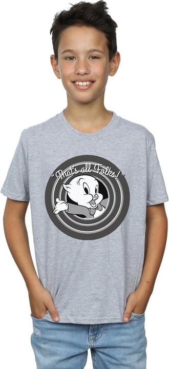 Actual product image Looney Tunes Boys That's All Folks Porky Pig T-Shirt (152, 158)