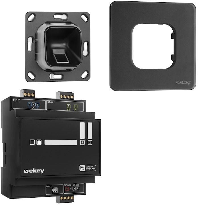 Actual product image Ekey 203704 Fingerprint flush-mounted access system, top-hat rail IP54 (Fingerprint)