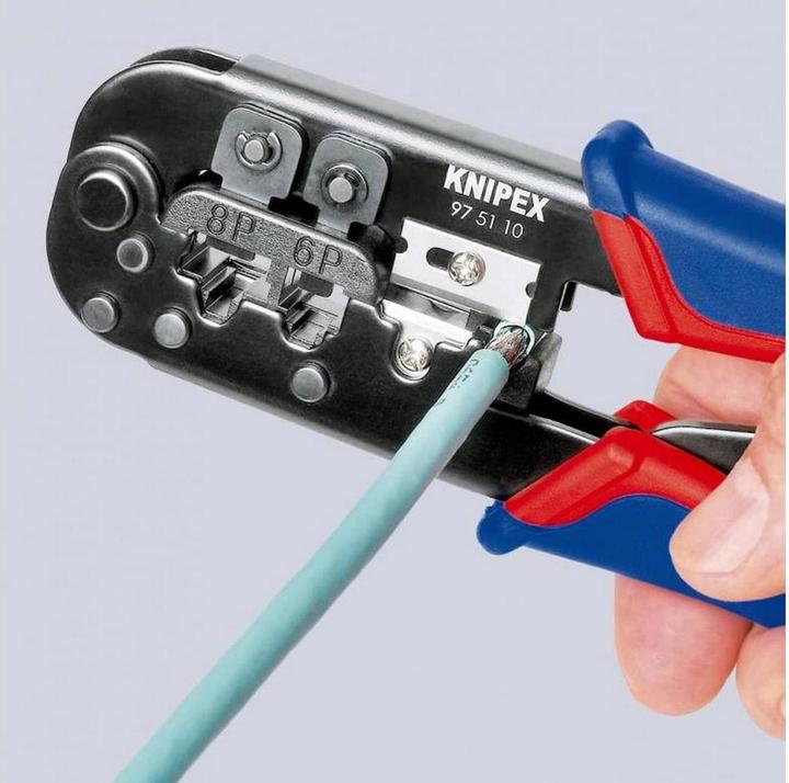 Productafbeelding Knipex Krimptang voor Westernstekkers 97 51 10 (190 mm)