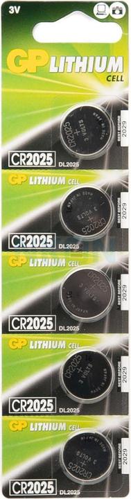 Actual product image GP Batteries Lithium Cell (5 pcs., CR2025, 160 mAh)