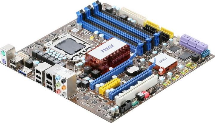 Actual product image MSI X58 Pro-E, Intel X58, LGA1366, SLI, CFX (LGA 1366, ATX)