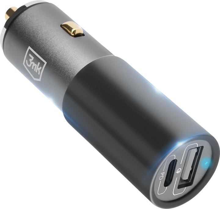 Image du produit 3MK Chargeur de voiture Hyper 100W / DC12-24 / USB-C+USB-A