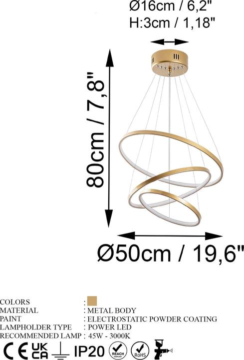 Actual product image Opviq Simit Chandelier