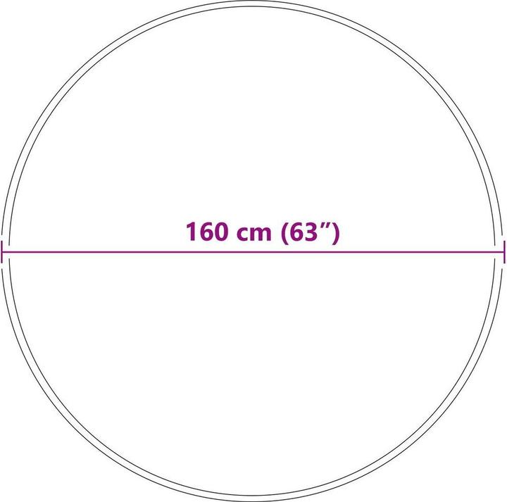 Produktbild VidaXL Kuscheliger Teppich mit Latexboden Grau ø160 cm (160 x 160 cm)