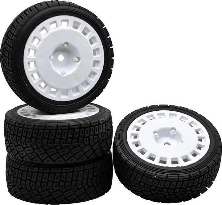 Reely Modello stradale 1:10, Auto sportiva, Rally Ruote complete Rally RA Bianco 4 pezzi.