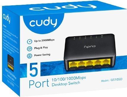 Actual product image Cudy GS105D network switch Gigabit Ethernet (10/100/1000) Black (5 Ports)