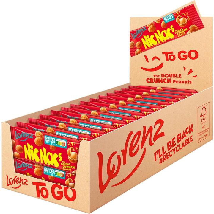 Lorenz Nic Nac's Erdnüsse in Teighülle 40 g, Packung à 24 Beutel (960 g)