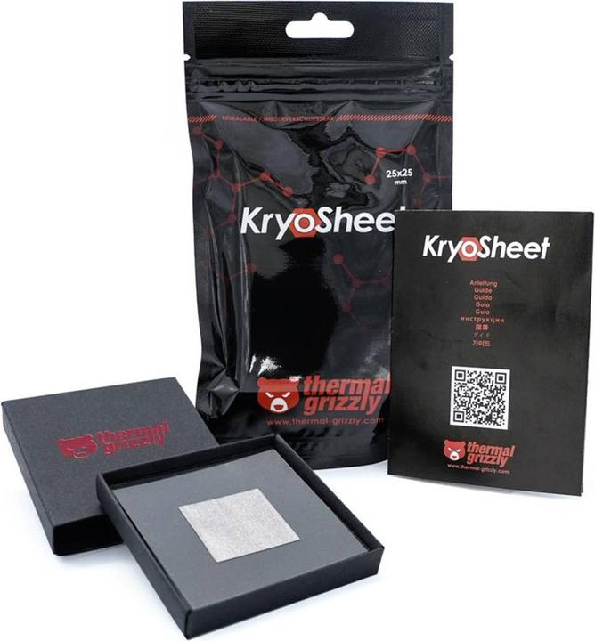 Image du produit Thermal Grizzly KryoSheet - Tampon thermique - 25 x 25 mm (0.20 mm)