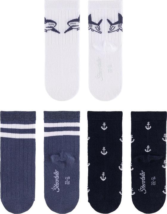 Immagine prodotto Sterntaler Calzini per bambini 3-pack squalo (confezione da 3, 23 - 26)