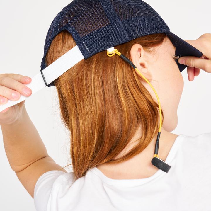 Actual product image Tribord Sailing cap kids Sailing 500 light beige/blue (52, 53, 54, 55)