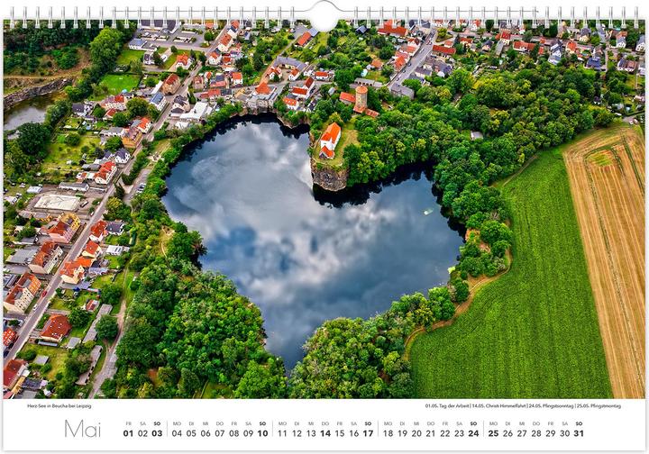Image du produit Kalender Sachsen von oben 2026 - Luftaufnahmen (45 x 30 cm, Allemand)