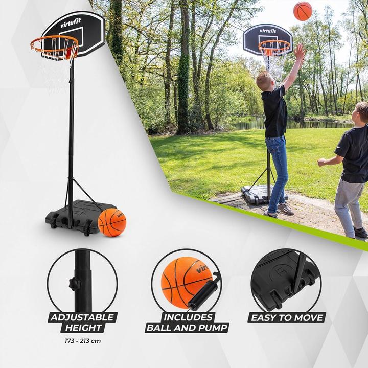 Immagine prodotto Virtufit Canestro su supporto facilmente regolabile da 1,7 m a 2,15 m