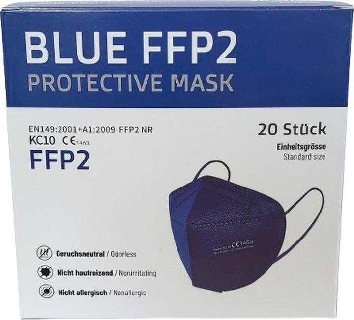 Kangcheng FFP2 Masks Flu/Covid Breathing Protection EU certified BLUE (20 x)