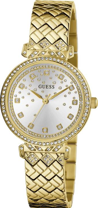 Immagine prodotto Guess P GLD BRCT / SUN SLV GLITZ DL / P GLD BRCT W/ CRYS Orologio da polso (Orologio con pietra preziosa, 32 mm)