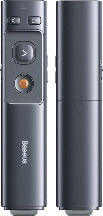 Actual product image Baseus Orange Dot Multifunctional remote control for presentation, with a red laser pointer - grey