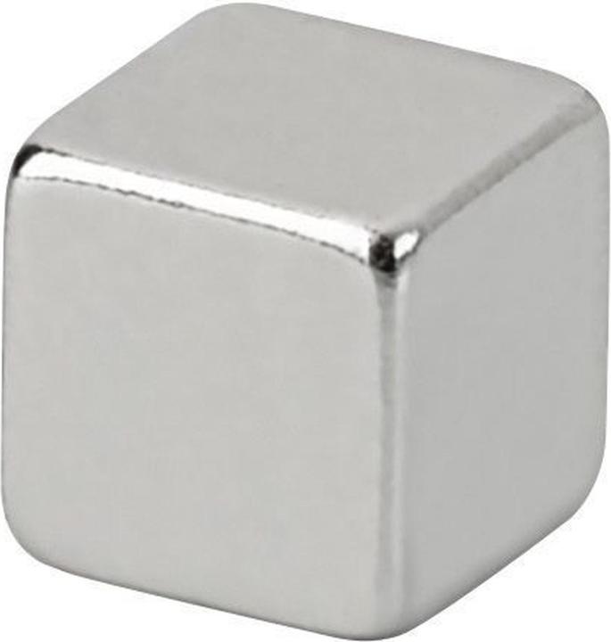 Maul Neodymium cube magnet, 5 mm, adhesive force: 1.1 kg, silver (10 x)