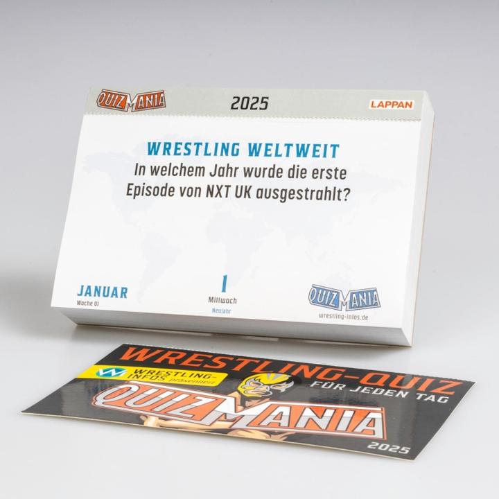 Produktbild QuizMania - Das Wrestling-Quiz für jeden Tag 2025 (Deutsch)