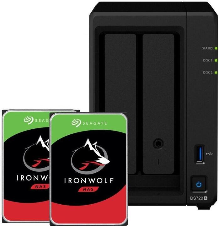 Actual product image Synology DS720+ (2 x 3 TB, Seagate Ironwolf)