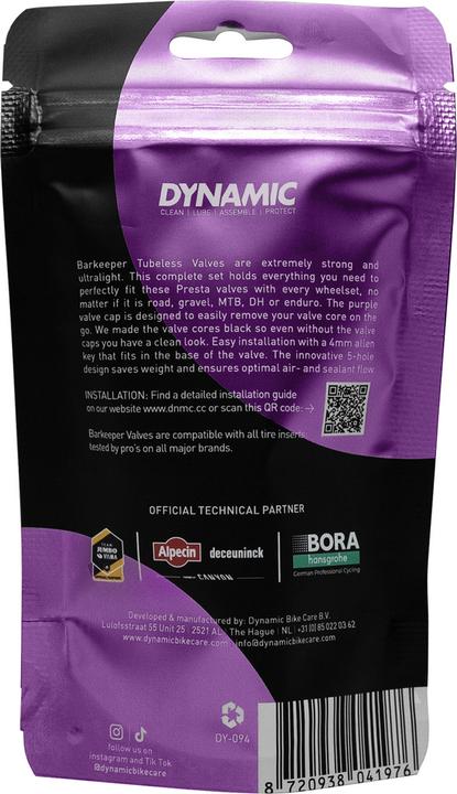 Immagine prodotto Dynamic Bike Care Valvole tubeless Bar Keeper da 60 mm