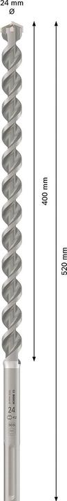 Produktbild Bosch Professional Zubehör Hammerbohrer SDS max-4 24 x 400 x 520 mm (24 Millimeter)